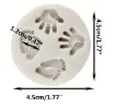 molde silicona para resina epoxi motivo pies manos 12mms medida 45x45mms 1
