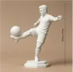 pieza impresion 3d abs modelo jugador futbol 10cms color blanco 1