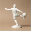 pieza impresion 3d abs modelo jugador futbol 10cms color blanco 2
