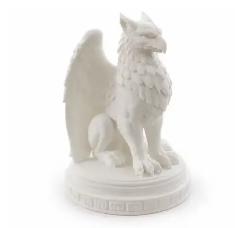 pieza impresion 3d abs modelo griffon alado medida 67x67x85mms color blanco 0