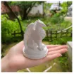 pieza impresion 3d abs modelo griffon alado medida 67x67x85mms color blanco 2