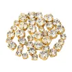 piedras coser imitacion strass cristal set x3 mediddas 4x3 5x4 5 6x5mms por 200 unidades base dorada 0