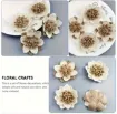 flor artificial rustica hecha mano vintage 60mms x4 unidades 2