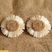 flor artificial margarita rustica hecha mano 80mms x2 unidades 0
