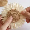 flor artificial margarita rustica hecha mano 80mms x2 unidades 2