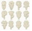apliques calados madera forma flores rosas lirios tulipanes medida 70x40mms x12 unidades cuerda 0