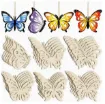apliques calados madera forma mariposas medida 90x60mms aprox 4 modelos x8 unidades cuerda 0