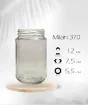 frasco vidrio cilindrico milan 370ml medida 7 5x12cms boca 5 5cms con tapa 1
