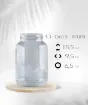 frasco vidrio conserva to70 810ml medida 6 5x15 5cms boca 6 5cms con tapa 1