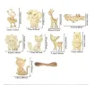 apliques calados madera forma animales la selva medida 90mms aprox x9 modelos diferentes cuerda 1
