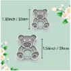 cortantes plastico mini para fondant masas modelo ositos x2 medidas 33mm 39mms 1