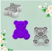 cortantes plastico mini para fondant masas modelo ositos x2 medidas 33mm 39mms 2