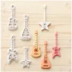 cortantes plastico mini para fondant masas modelo guitarras x4 medida 45mms 0