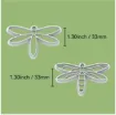 cortantes plastico mini para fondant masas modelo libelula x2 medida 33mms 1