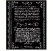 stencil plantilla reutilizable 25x20cms modelo escritura vintage 0