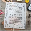 stencil plantilla reutilizable 25x20cms modelo escritura vintage 1
