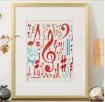 stencil plantilla reutilizable 14x14cms modelo notas musicales 4 motivos diferentes precio unitario 2