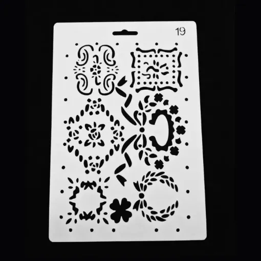 stencil plantilla reutilizable la casa del artesano medida 17 8x26cms modelo 19 marcos 0