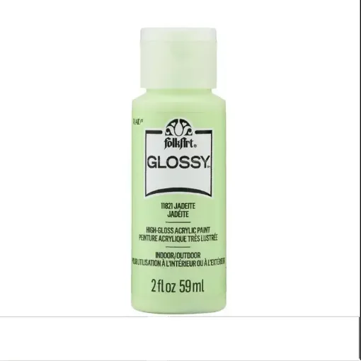 pintura acrilica brillante acrylic paint glossy folk art 2oz 59ml color jadeite verde jade 0