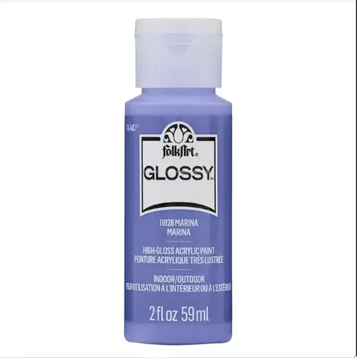 pintura acrilica brillante acrylic paint glossy folk art 2oz 59ml color 11828 marina azul puerto 0