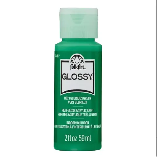 pintura acrilica brillante acrylic paint glossy folk art 2oz 59ml color 11823 glorious green verde 0