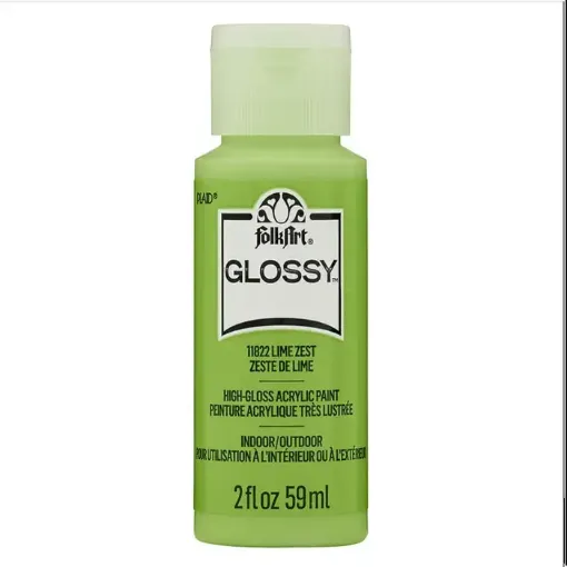 pintura acrilica brillante acrylic paint glossy folk art 2oz 59ml color 11822 lime zest verde lima 0