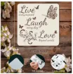 stencil plantilla reutilizable 15x15cms modelo vive rie ama 1