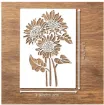 stencil plantilla reutilizable pet 30x21cms modelo ramo girasoles 1