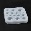 molde silicona para resina epoxi porcelana 9x9cms modelo cabujones redondos concavos 5 30mms x16 0