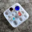 molde silicona para resina epoxi porcelana 9x9cms modelo cabujones redondos concavos 5 30mms x16 2