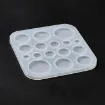 molde silicona para resina epoxi porcelana 9x9cms modelo cabujones redondos planos 5 30mms x16 0