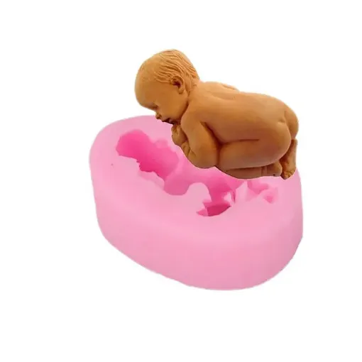molde silicona grado alimenticio para resina epoxi masas modleo bebe colita medida 75x45x25mm 0