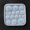 molde silicona para resina epoxi porcelana 9x9cms modelo cabujones redondos concavos 5 30mms x16 4