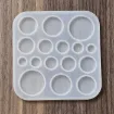 molde silicona para resina epoxi porcelana 9x9cms modelo cabujones redondos planos 5 30mms x16 3
