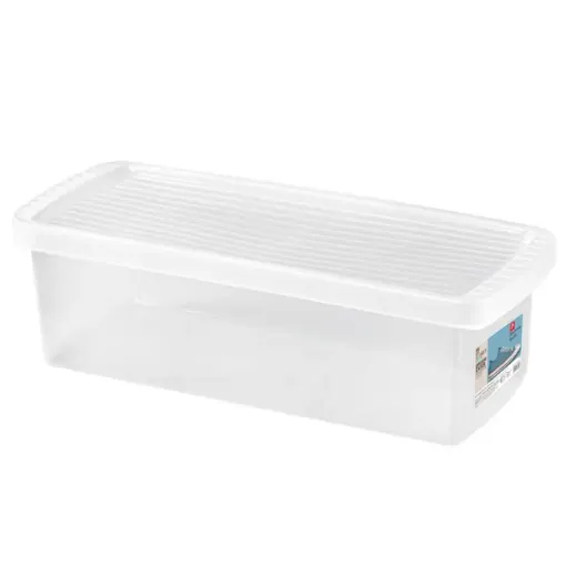 caja multiuso plastico transparente tapa para zapatos modelo modelo p medida 134x355x105mms 0