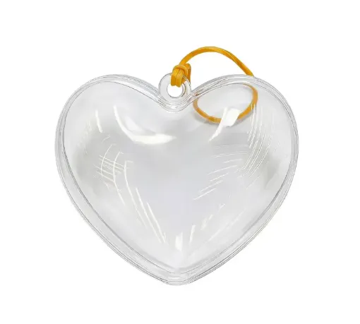 colgante corazon plastico 8x8cms x12 unidades 0