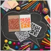 stencil plantilla reutilizable medida 10x10cms modelo animal print set x12 motivos diferentes 2