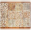stencil plantilla reutilizable medida 10x10cms modelo animal print x12 motivos diferentes por unidad 0
