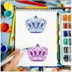 stencil plantilla reutilizable 13x13cms modelo corona 9 motivos diferentes eleccion por unidad 2