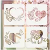 stencil plantilla reutilizable 10x10cms modelo corazones x4 modelos diferentes eleccion por unidad 1
