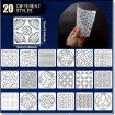 plantilla patrones bordado sashiko 10x10cms varios motivos por unidad 1