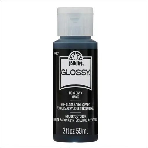 pintura acrilica brillante acrylic paint glossy folk art 2oz 59ml color 11834 onix negro 0