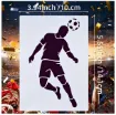 stencil plantilla reutilizable 14x10cms modelo futbol set x6 motivos diferentes 1