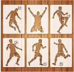 stencil plantilla reutilizable 14x10cms modelo futbol 6 motivos diferentes eleccion por unidad 0