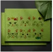 stencil plantilla reutilizable 13x13cms modelo gatos 9 motivos diferentes eleccion por unidad 2