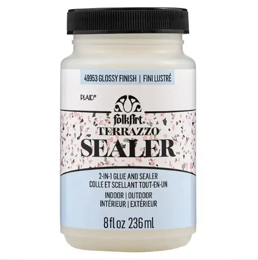 barniz brillante acrilico para escamas copos terrazzo flakes folk art gloss sealer x8oz 236ml 0