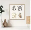 stencil plantilla reutilizable medida 10x10cms modelo perros set 9 motivos diferentes 2