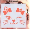 stencil plantilla reutilizable 13x13cms modelo gatos set 9 motivos diferentes 1