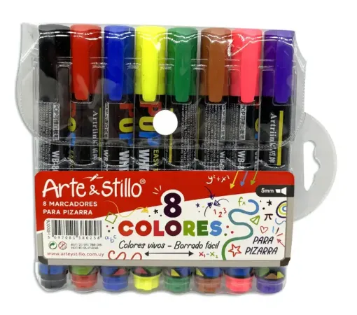 marcadores para pizarra blanca arte stillo wb 805 set 8 colores diferentes 0