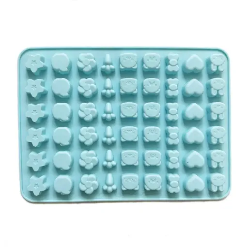 molde silicona grado alimenticio para chocolate masas jabones resina 208x150x10mm miniaturas x54 0
